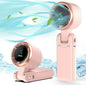 Portable Handheld Turbo Fan, 5 Gear Wind, USB-C Rechargeable Fan, Up to 10 Working Hours, 3 IN 1 Hand Fans with Air Turbo Tech