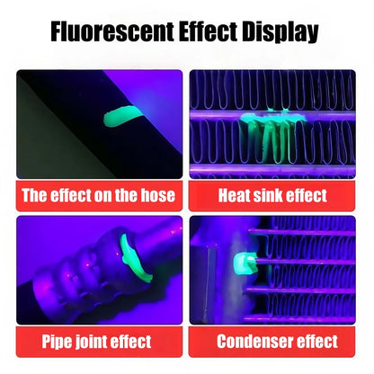 12 LED UV Flashlight Protective Glasses UV Dye Tool Set  Car  Air Conditioning A/C System Leak Test Detector Kit