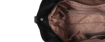 Miss Lulu WOMEN'S Big Shopper Tote Bag, Elegant handbag, Large shoulder bag for Commuting, Travel and Shopping, Practical