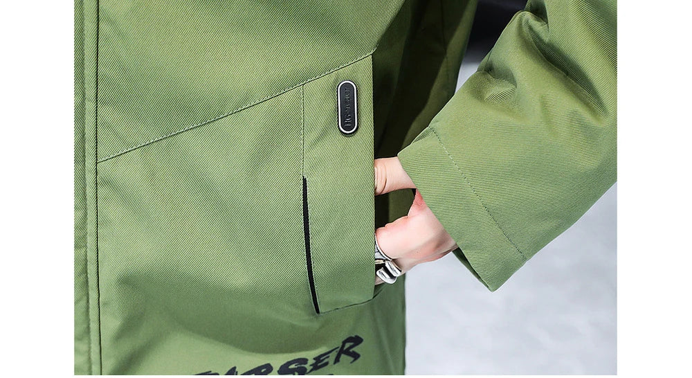 Winter Men's Long Down Jacket Fashion Male Thermal Parkas Coats Casual Men Classic Fur Collar Warm Padded Jackets Clothing 5XL