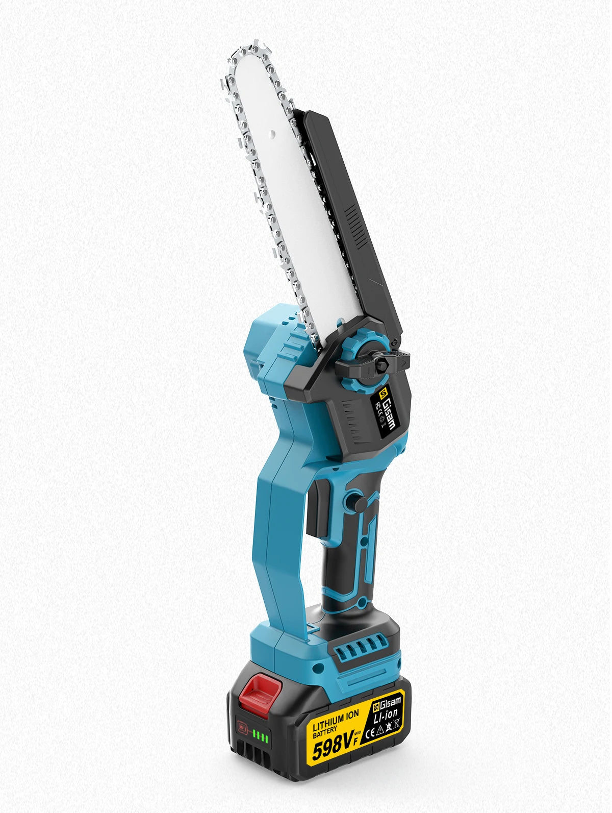 Gisam 8Inch Brushless Telescoping Pole Electric Chainsaw High Branch Saw Garden Pruning Power Tool For Makita 18V Battery Pin