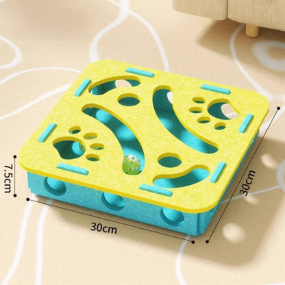 Cat Scratching Posts For Indoor Cat Puzzle Toy Felt Puzzle Box Cat Exercise Toy with Ball Kitten Interactive Indoor Exercise Toy