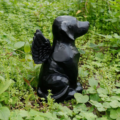 Hot-selling Standing Cat and Dog Urn Amazon Explosion Black Angel Pet Commemorative Urn Sealed Pet Ashes Urn Storage Box