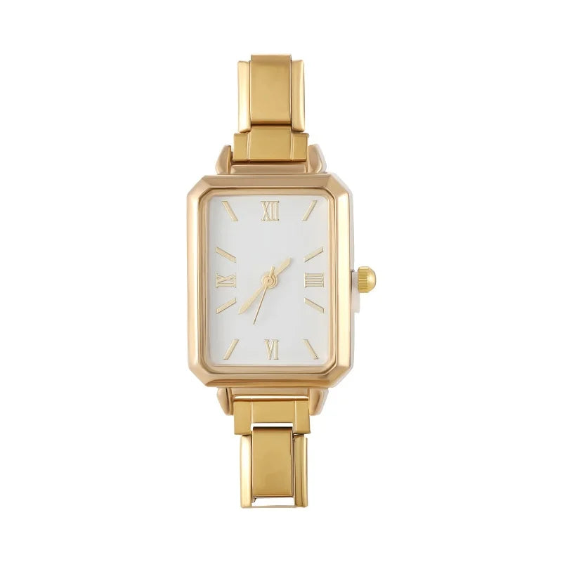 Fashion Colorful Dial Square Stainless Steel Women Watch Head Fit 9mm Bracelet For Party Friend Wife Birthday Jewelry Gifts