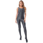 Women's Sleeveless Full Body Bodysuit Glossy Jumpsuit Gymnastics Fitness Swimming Leotard Pole Dance Costume Clubwear Lingerie