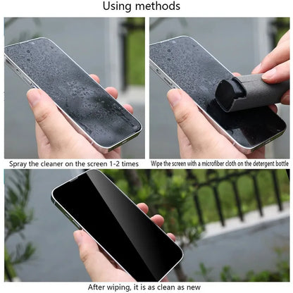 Microfiber Screen Cleaner Spray Bottle Mobile Phone Tablet Laptop Display Screen Cleaning Wipe Press Spray Bottle Without Liquid