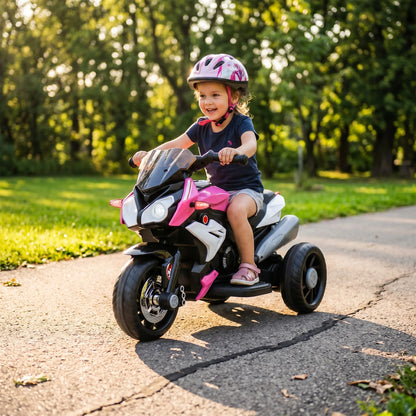 3-wheel electric motorcycle for children, 6V, electric motorcycle for kids aged 3 to 5, with lights and sounds, 86x42x52cm, load capacity: 25 kg