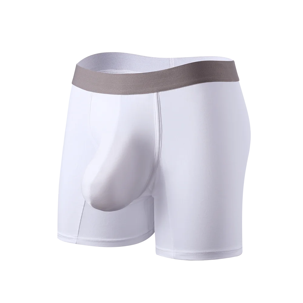 Large bag flat corner pants, long men's underwear sports shorts
