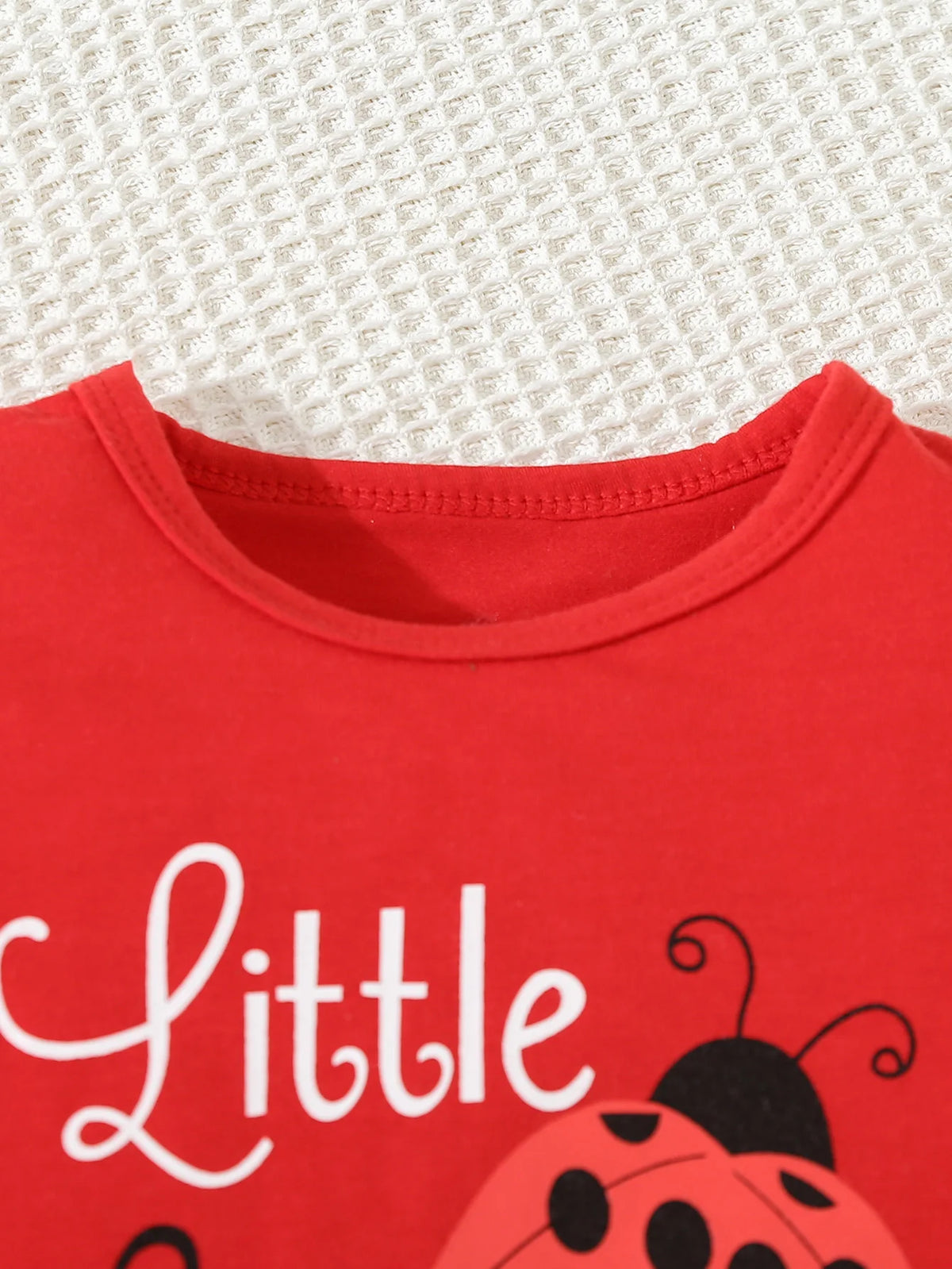 Summer Adorable Ladybug Outfit 2pcs Set for Baby Girls Sleeveless T-shirt +Causal Shorts Infant Newborn Cute Baby Girl  Clothes