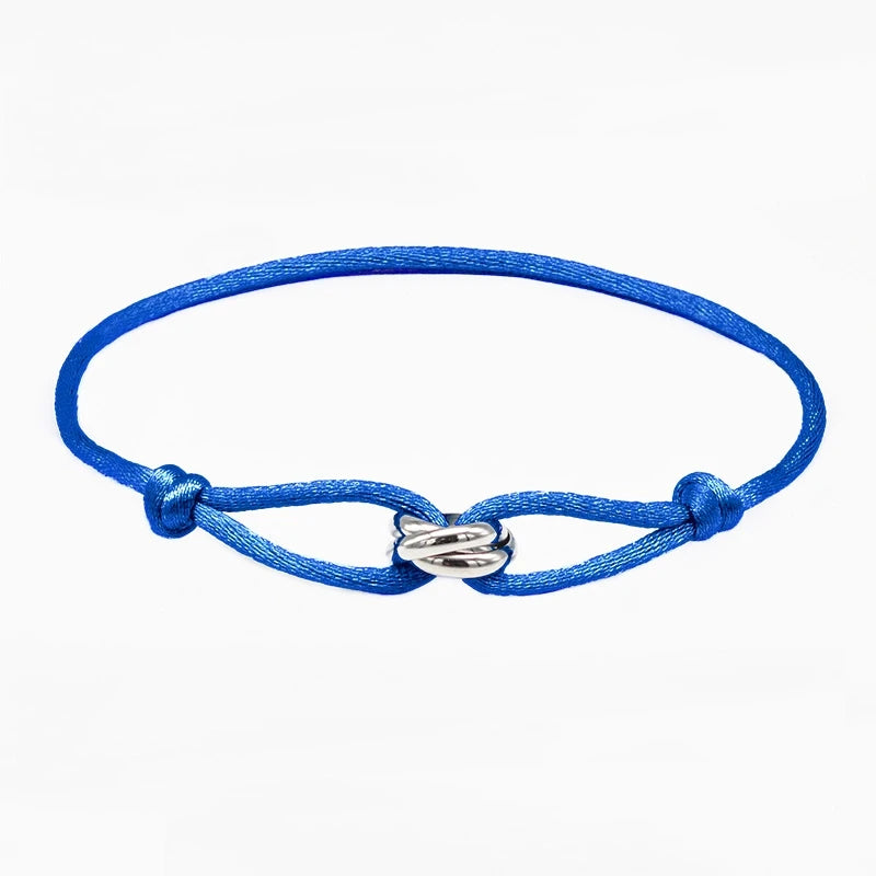 Zalman Wholesale GDS888 Luxury Unisex Bracelet 3 Metal Buckle Hand Chain Adjustable Men's Rope Bracelet for Women Jewelry Gifts