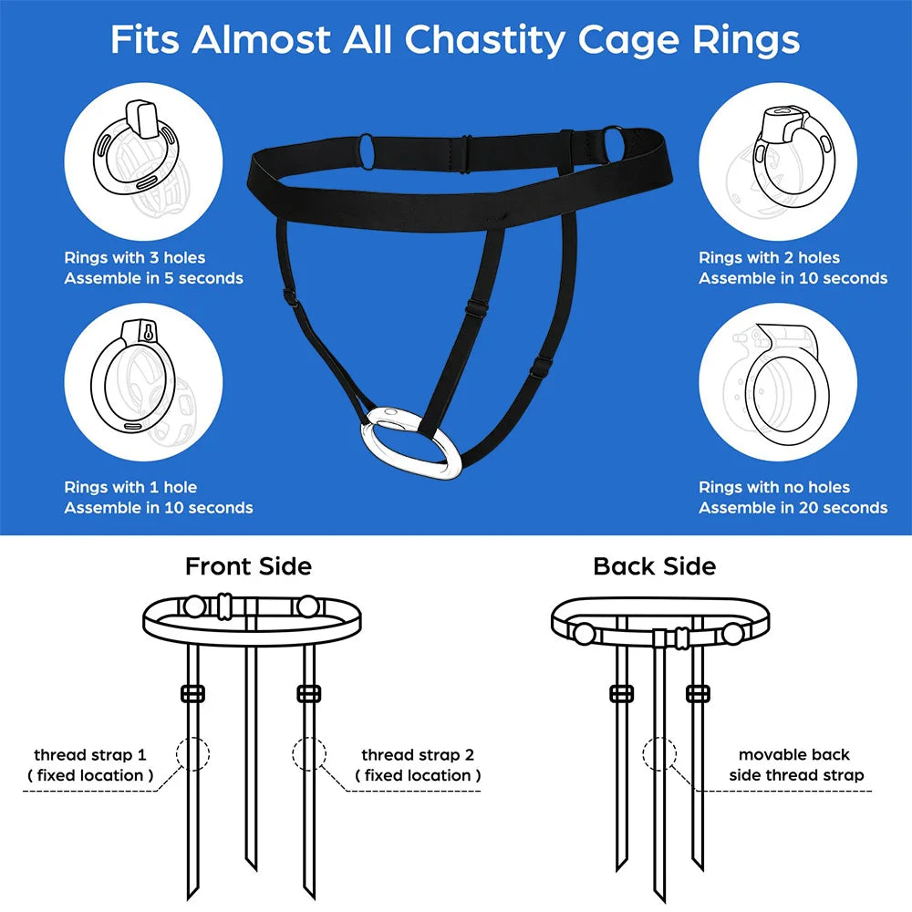 Sex Toys Male Chastity Cage with 4 Sizes Rings And Invisible Lock for Penis Bondage Cock Cage Chastity with Elastic Belt SM Toy