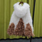New Turkey feather waistcoat with hat and big swing, medium and long fur coat can be customized