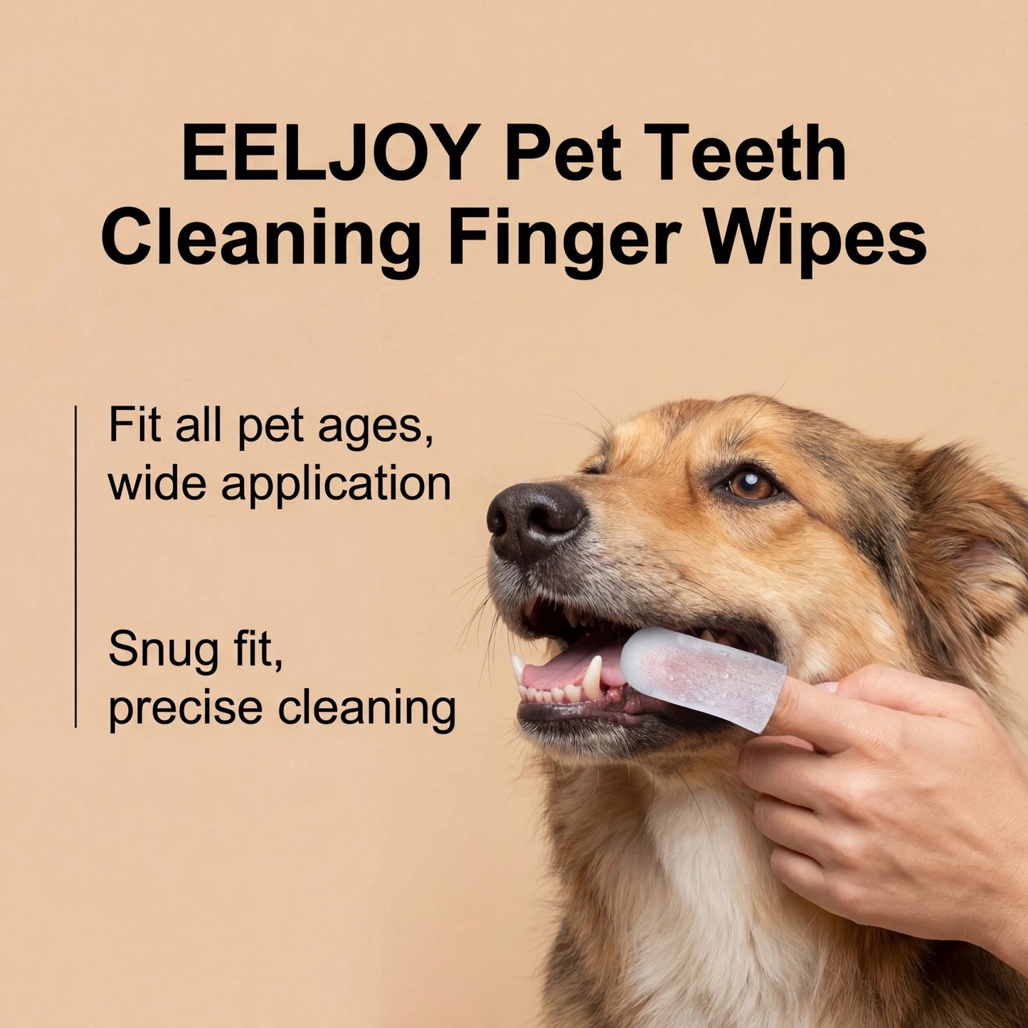 Pet Teeth Cleaning Finger Wipes Remove Dental Plaque Relieve Gum Discomfort Lasting Fresh Breath Easy-to-Use Pet Oral Care Wipes