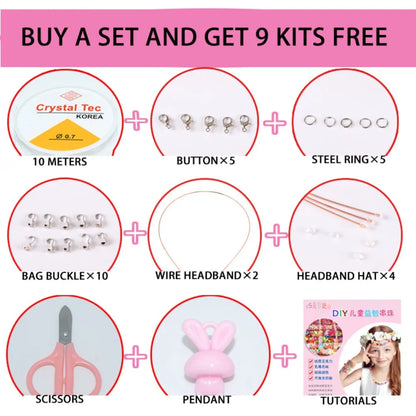 Arts Crafts DIY Handmade Beaded Kit DIY Handmade DIY Making Beads Kit Colorful Kawaii Kit for Make Bracelets Beads Girl Gift