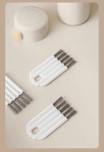 Keyboard Cup Lid Cleaning Brush Kit with Soft Brush and Multi-Function Tools Cleaner Keycap