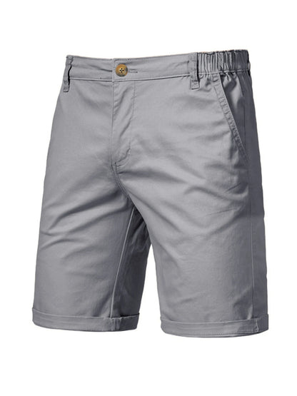 2025 Men's Solid Color Casual Short Pants Beach Breathable Comfortable Straight Short Trousers Hawaiian Holiday Men'S Pants 3XL