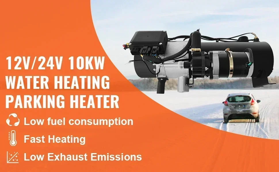 SIHAO 10KW Heavy Duty Diesel Water Preheater 12V 24V Universal Vehicle Fuel Heater Car Engine Cabin Heating Equipment