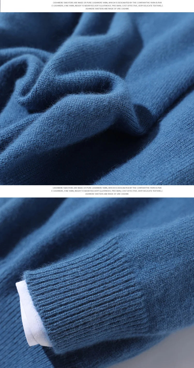 Super 100% Cashmere Sweater 2021 Men Pullover Autumn Winter Warm Classic V-neck Sweaters Male Jumper Jersey Hombre Pull Homme