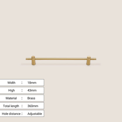 Brass long handle Nordic pure copper modern pulls simple gold light luxury pulls cabinet adjustable long handle cabinet handle