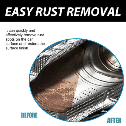 Quick-Acting Car Rust Remover Spray - Care for Auto Exhaust Pipes & Wheel Hubs, Metal Iron Powder Cleaner