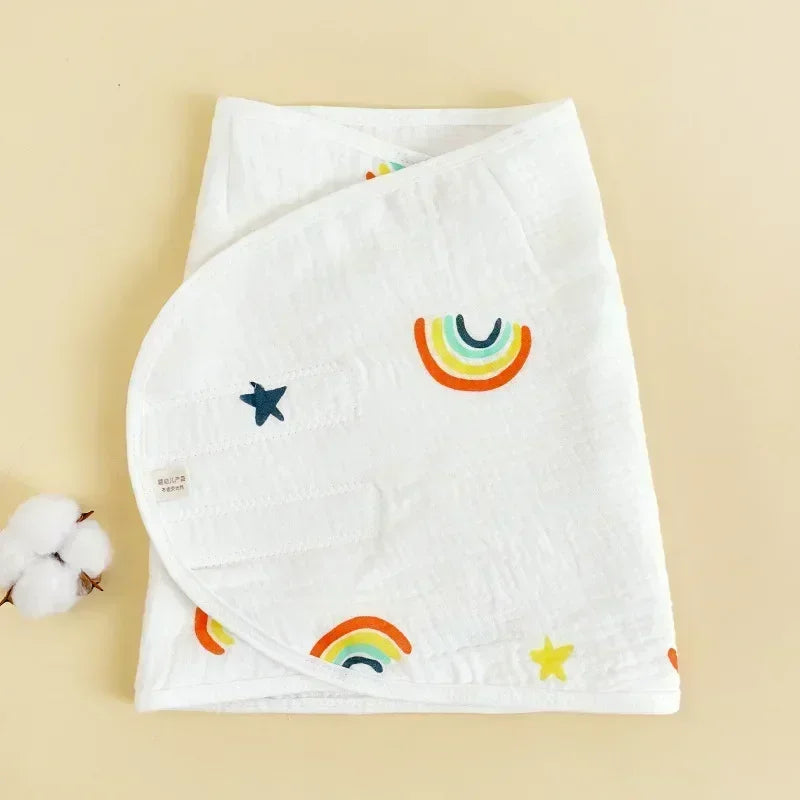 Baby Swaddle Blanket 0-6 Months Strap Protect Belly Baby Sleeping Blanket Wrap for New Born Thin-style for Summer