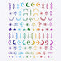 Black White Star 3D Nail Art Sticker Y2K Pentagram Self-Adhesive Decals Laser Shiny Glitters Starlight Manicure Ornaments Slider