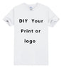 EU size 100% pure cotton custom T-shirt front and back team school uniform store logo text photo for men's personalized high-end