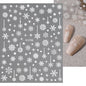 1sheet 3D White Snowflakes Nail Stickers for Christmas Winter Snow Flower Self-adhesive Nail Art Decals DIY Manicure Decorations