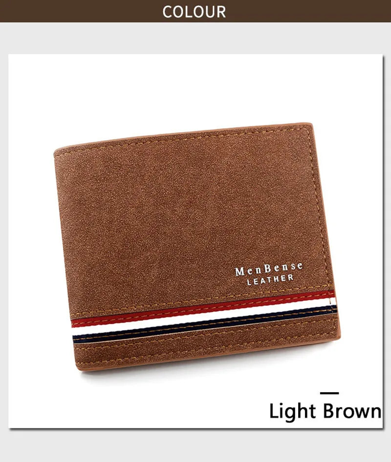 Short Men Wallets Zipper Coin Pocket Slim Card Holders Luxury Male Purses High Quality PU Leather Men's Wallet Money Clips