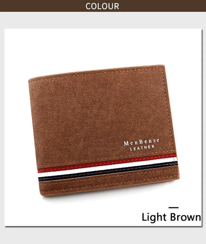 Short Men Wallets Zipper Coin Pocket Slim Card Holders Luxury Male Purses High Quality PU Leather Men's Wallet Money Clips