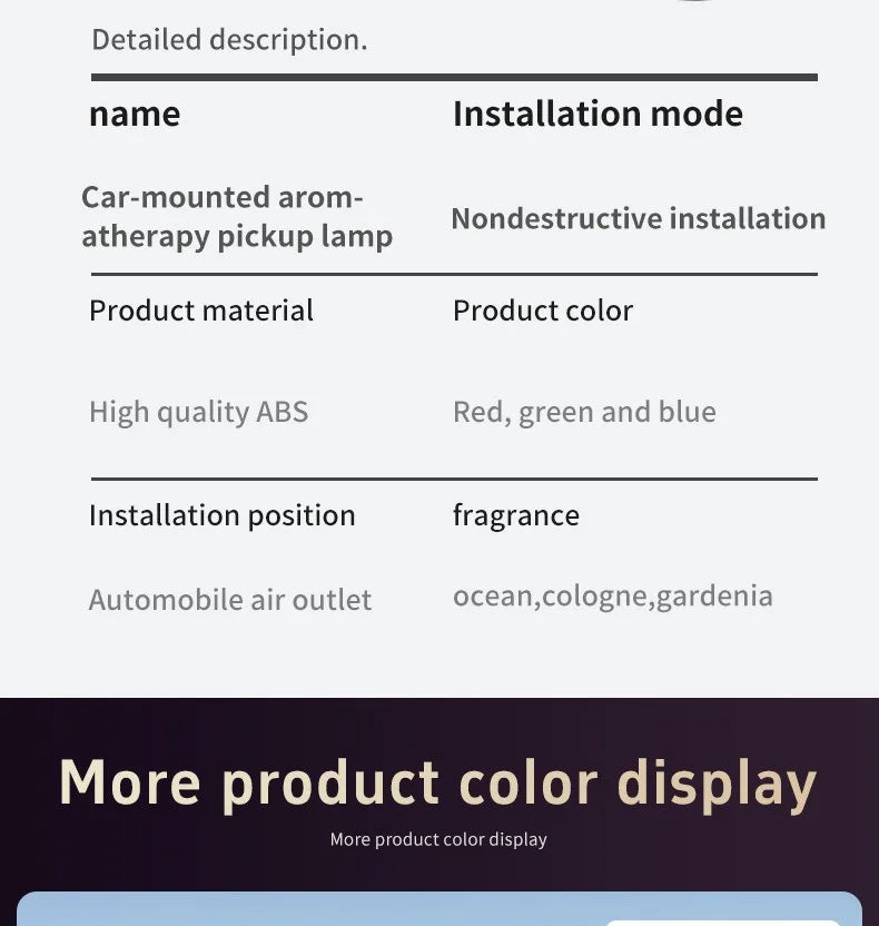 1PC Car Air Conditioner Vent Guitar Aromatherapy Atmosphere Light Perfume Fragrance Decorative Music Pickup Lamp Car Accessories