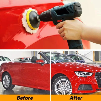 8Pcs 3-7Inch Foam Polishing Pad Set Thread Buffing Disc with Drill Adaptor for Auto Car Polisher Detailing Power Tools