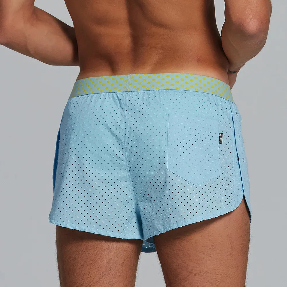 Solid color, men's mesh breathable men's shorts, boxer men's boxers 240503