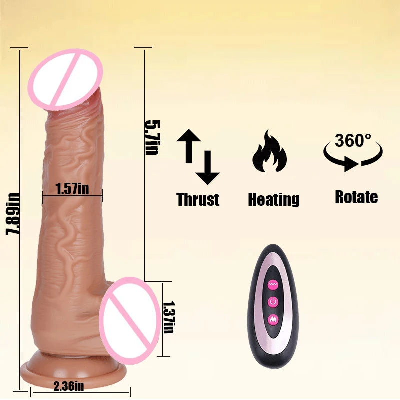 Realistic Large Dildo Vibrator Penis Telescopic Swing Heating Silicone Dildos for Women Remote Control Vibrators Sex Toys