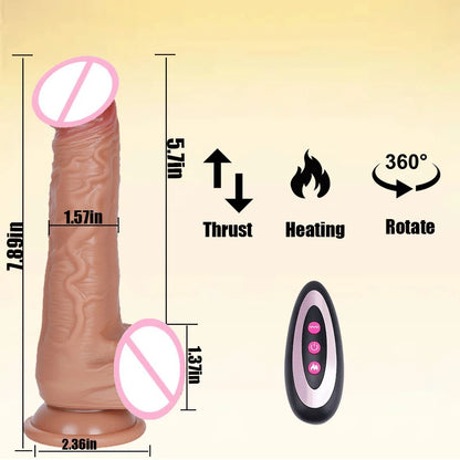Realistic Large Dildo Vibrator Penis Telescopic Swing Heating Silicone Dildos for Women Remote Control Vibrators Sex Toys