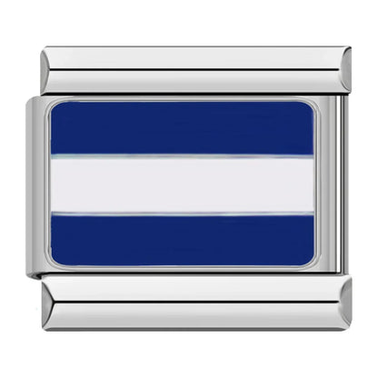 Hapiship Fashion Navy Ship International Maritime Signal Code Nautical Flag Charm Links Fit 9mm Stainless Steel Bracelet DJ391