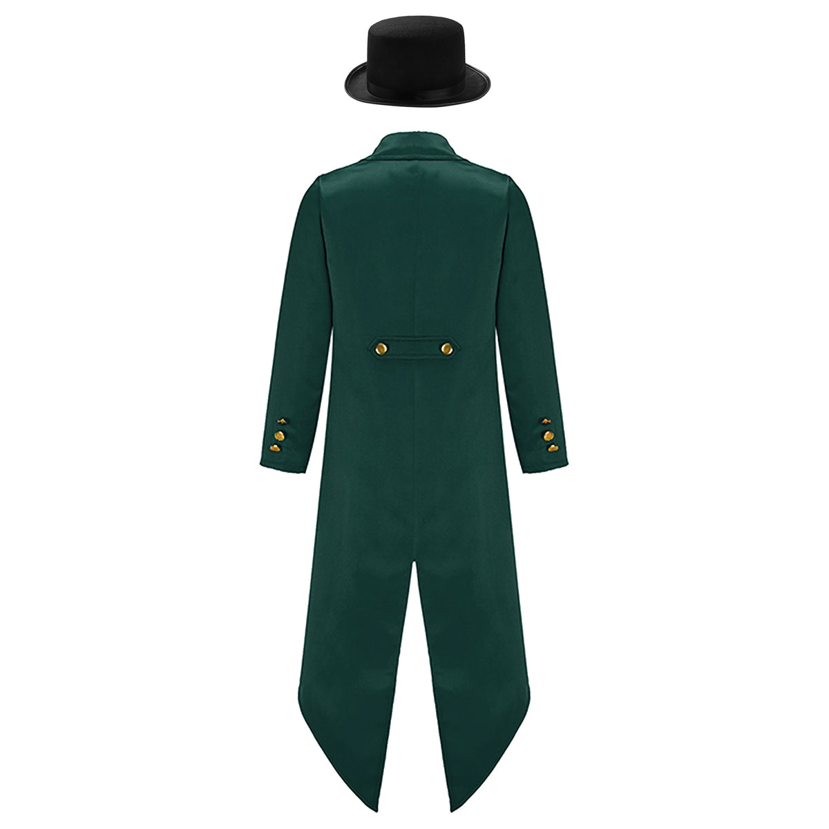 Kids Boys Vintage Steampunk Tailcoat Jacket Halloween Costume Gothic Medieval Clothes Court Uniform Magician Ringmaster Cosplay