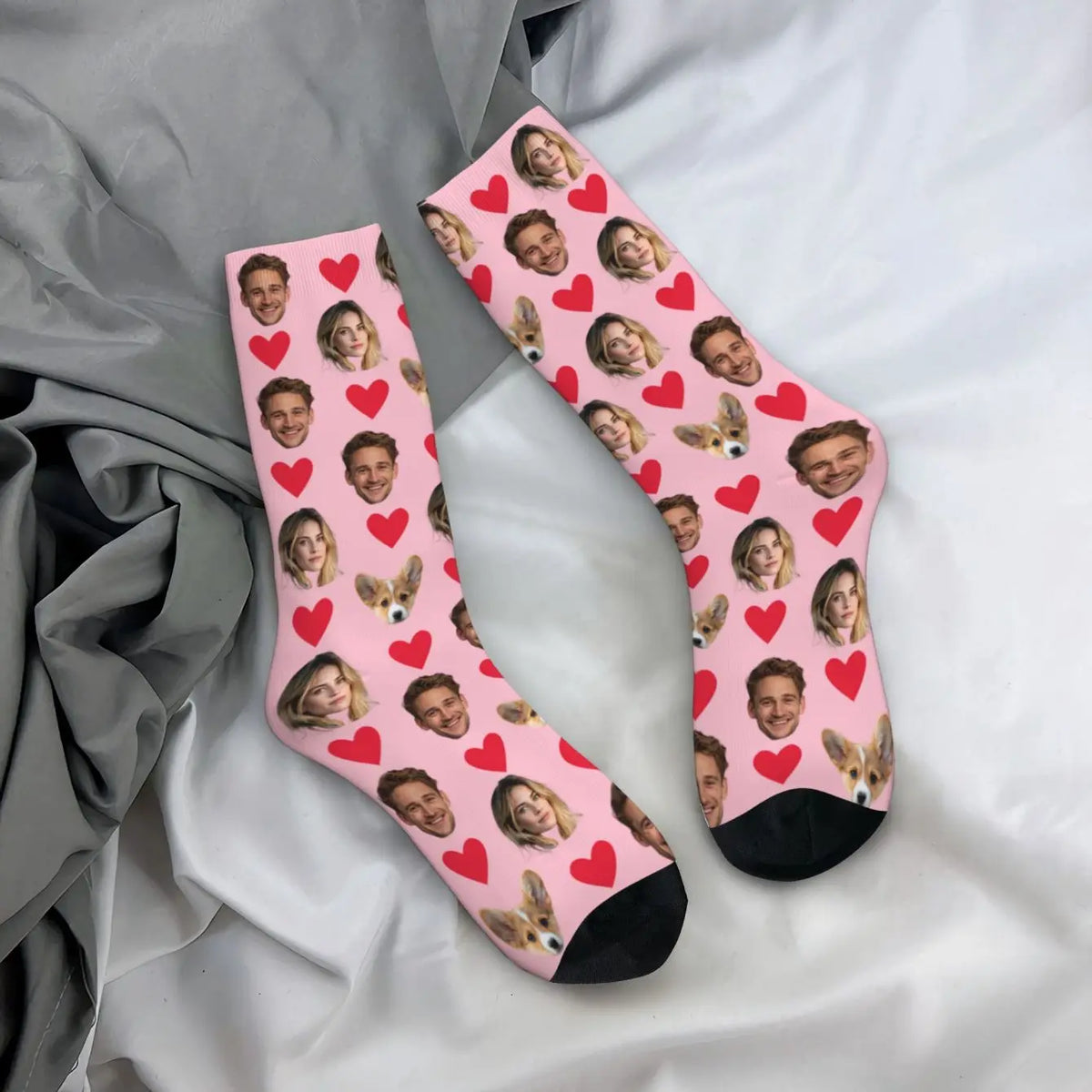 Customized socks for men and women Face-themed funny expression socks Personalized photo-customized socks Birthday gifts