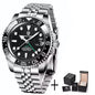 PAGANI DESIGN 40MM Black Gray Dual Tone Automatic Mechanical GMT WATCH Sapphire Glass Stainle Steel Sports luminous Watches men