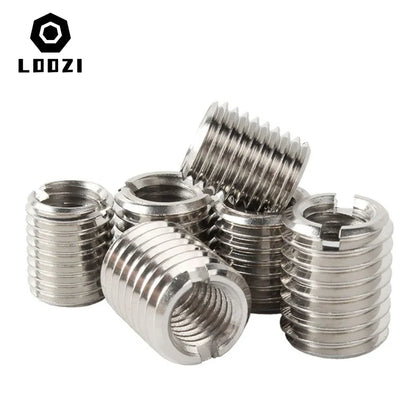 304 Stainless Steel Slotted Inside Outside Thread Adapter Screw M2-12Wire Thread Insert Sleeve Conversion Nut Coupler Convey1244