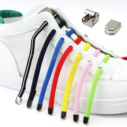 No tie Shoe laces Elastic laces Sneakers Flat Shoelaces without ties Quick Shoelace for Shoes Kids Adult One Size fits All Shoes