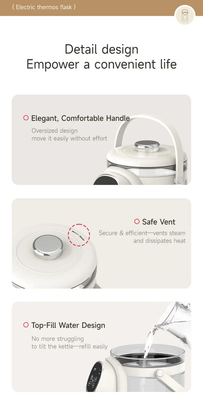 3.5L Electric Kettle Automatic Keep-Warm Electric Pot 12-level Temperature Adjustment Water Kettle Multifunction Water Dispenser