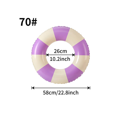 1PC Ins Style Macaron Inflatable Swimming Ring Adult Thickened Pool Float Summer Pool Party Water Toy