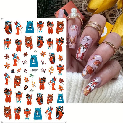 Black and White Love Flowers Line Art 3D Stickers Nail Decals Nail Art Accessories Butterfly Rose Nail Stickers Nail Sliders