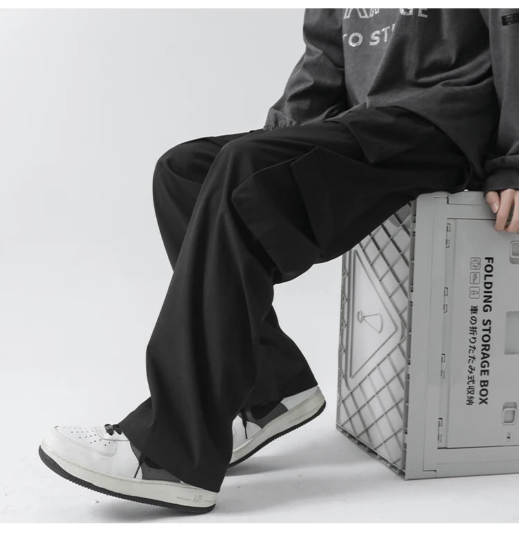 Streetwear Black Mens Harem Joggers Pants Men Cargo Pants 2024 Hip Hop Casual Pockets Sweatpants Male Oversized Fashion Trousers
