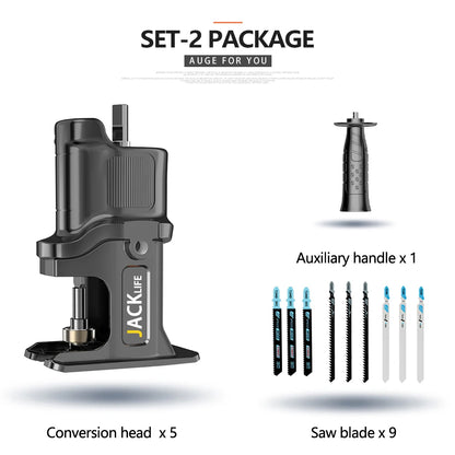 JANGKLIFE Screwdriver Conversion Head, Electric Drill to Electric Saw, Household Reciprocating Saw, Multifunctional, Wood Tools