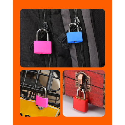 Small mini High Quality Strong Steel Padlock Travel Suitcase Diary Lock Luggage Schoolbag Anti-theft Security Padlock 2 Keys