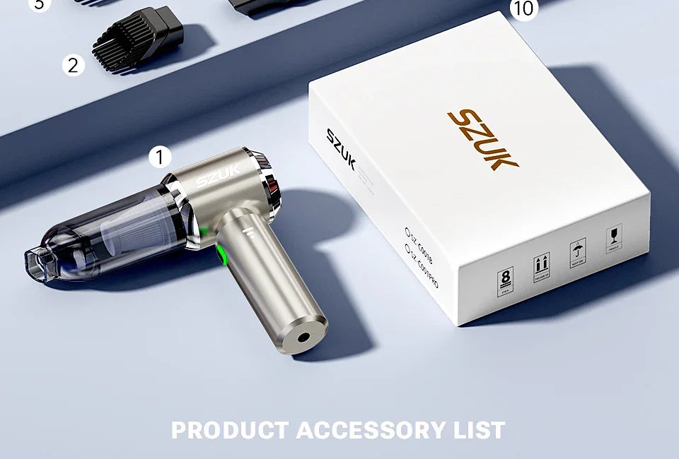SZUK 985000Pa Car Vacuum Cleaner Portable Handheld Wireless Strong Suction Car Cleaner Cleaning Machine Mini Vacuum Cleaner