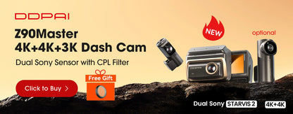【New】DDPAI N4T Pro Dash Cam 3-Channel HDR 4K+1080P+1080P Front Rear Interior Night Vision ADAS DVR Support 4G Parking Monitoring