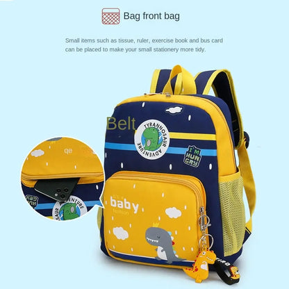 Durable Cute Backpack Cartoon Dinosaur Waterproof Students Bag Kindergarten Large Capacity School Bag for Children